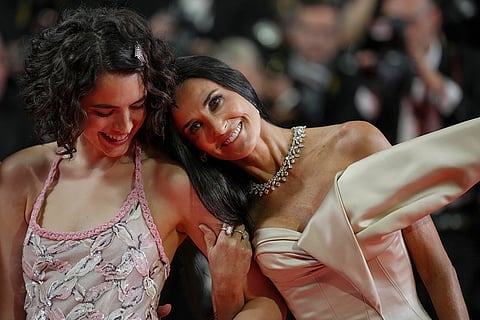 Margaret Qualley and Demi Moore